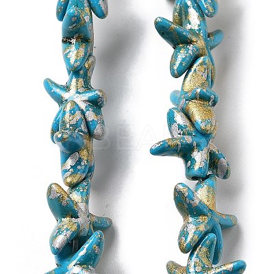 Synthetic Turquoise Dyed Beads Strands LS-G-P507-04R-1