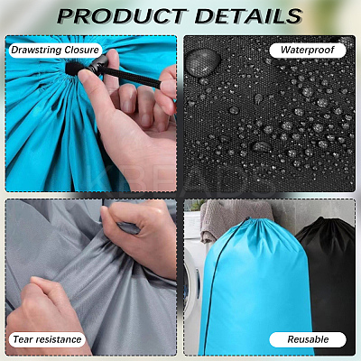 Rectangle Oxford Cloth Travel Laundry Bag ABAG-WH20015-10A-1