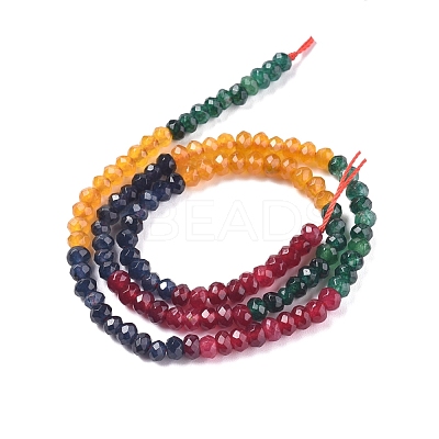 Dyed Natural Malaysia Jade Rondelle Beads Strands G-E316-2x4mm-45-1