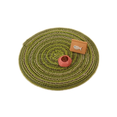 Cat & Carpet & Cat Climber & Cat Food & Cat Food Bowl Resin Mini Model PW-WG0714E-01-1