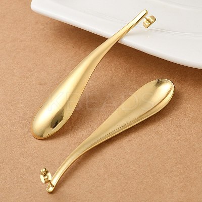 Ion Plating(IP) 304 Stainless Steel Teardrop Stud Earrings for Women EJEW-M089-07G-1