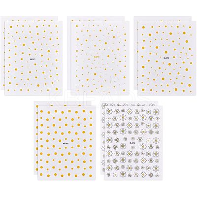 10 Sheets 5 Style PET Nail Art Stickers MRMJ-OC0003-08-1
