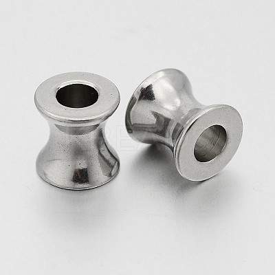 Tarnish Resistant Column 304 Stainless Steel European Beads STAS-N062-56P-1