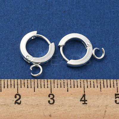 201 Stainless Steel Huggie Hoop Earrings Findings STAS-A167-01E-S-1