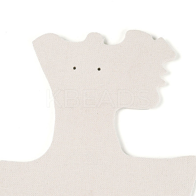 Cardboard Covered with Linen Cloth Necklace & Earring Display Stands ODIS-Q041-07A-1
