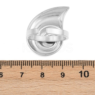 Adjustable 304 Stainless Steel Cuff Rings for Women RJEW-B135-03P-1