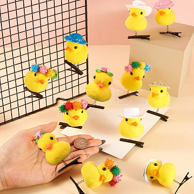 12Pcs 3 Styles Wool with Alligator Hair Clips for Girl PHAR-TA0001-21-1