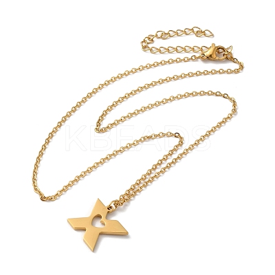 304 Stainless Steel Pendant Necklaces LS-NJEW-H036-02G-X-1