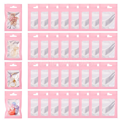 160Pcs Plastic Yin-yang Resealable Bags with Visible Window ABAG-TA0001-94B-1