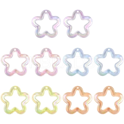 20Pcs Transparent Acrylic Pendants MACR-YW0004-18A-1