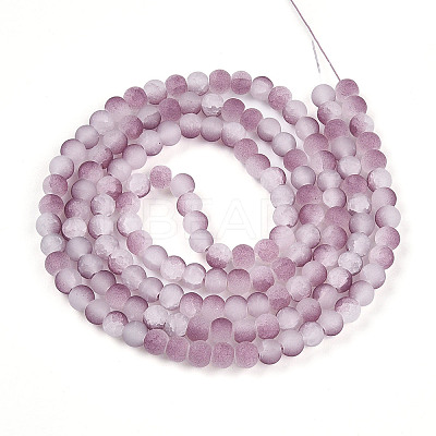 Crackle Glass Beads Strands GLAA-N009-6mm-05-1