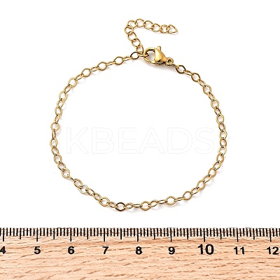 Ion Plating(IP) 304 Stainless Steel Link Chain Bracelets for Women Men BJEW-A050-02G-01-1