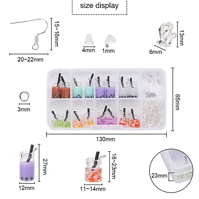 DIY 8Pairs Summer Style Earring Kits DIY-YW0001-85-1
