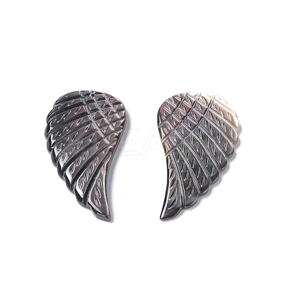 Natural Black Lip Shell Pendants SSHEL-L016-007A-1