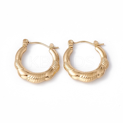 Ion Plating(IP) 304 Stainless Steel Chunky Hoop Earrings for Women EJEW-G314-14G-1