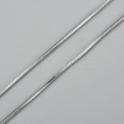Non-Tarnish 304 Stainless Steel Square Snake Chain Necklaces NJEW-P170-01P-08-1