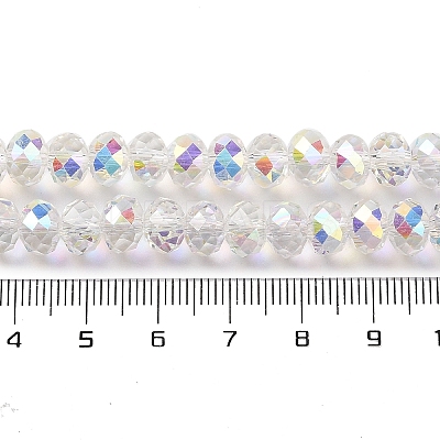 AB Color Plated Transparent Electroplate Beads Strands EGLA-H104-06I-1