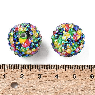 Round Resin Rhinestone Beads OACR-Z035-02E-1