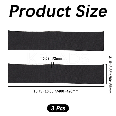 3Pcs 95% Cotton & 5% Elastic Fiber Ribbing Fabric for Cuffs FIND-GF0005-95-1