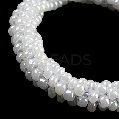 Crochet Glass Beads Braided Stretch Bracelet BJEW-K232-01E-1