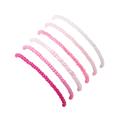 6Pcs 6 Colors Glass Seed Beads Stretch Bracelets BJEW-MZ00227-1
