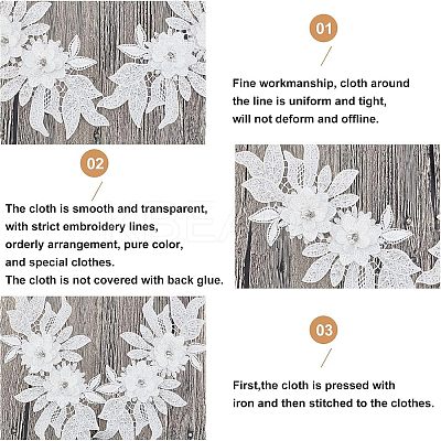 Polyester Embroidered Floral Lace Collar DIY-WH0326-47D-1