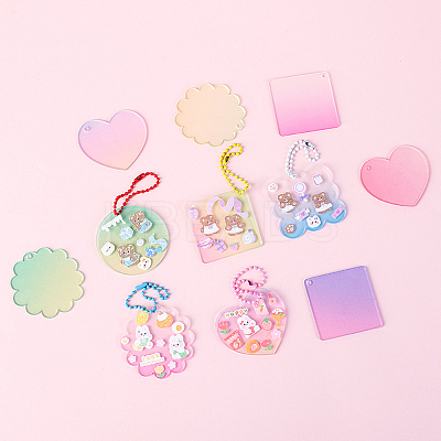 20Pcs 10 Style Acrylic Blank Pendants DIY-CJC0002-012-1
