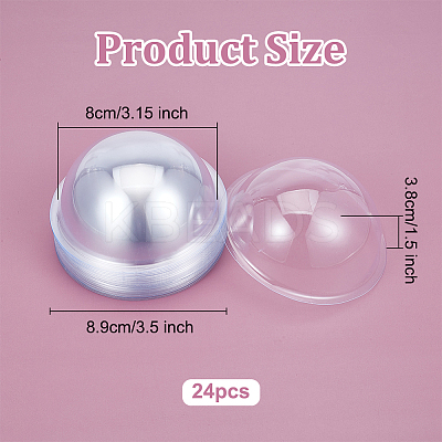 24Pcs Transparent PVC Display Dome FIND-OC0013-55-1