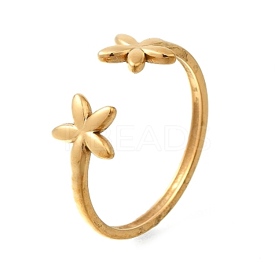 304 Stainless Steel Open Cuff Rings LS-RJEW-M072-10G-1