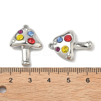 304 Stainless Steel Rhinestone Pendants STAS-L308-01P-1