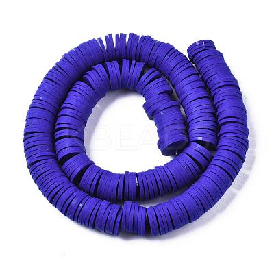 Flat Round Handmade Polymer Clay Beads CLAY-R067-12mm-09-1