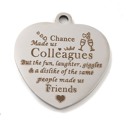 Non-Tarnish 201 Stainless Steel Pendants STAS-L079-25P-07-1