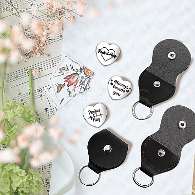 Heart Double-Sided Engraved Stainless Steel Commemorative Decision Maker Coin Set AJEW-GL0002-01I-1