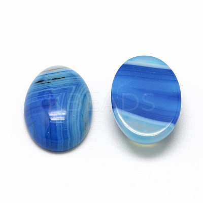 Natural Striped Agate/Banded Agate Cabochons X-G-R415-18x25-12-1