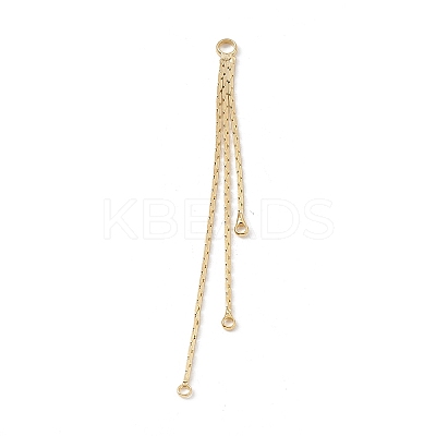 Brass Boston Link Chains Tassel Big Pendants KK-P227-04G-1