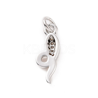 Brass Micro Pave Cubic Zirconia Pendants KK-C012-45P-1