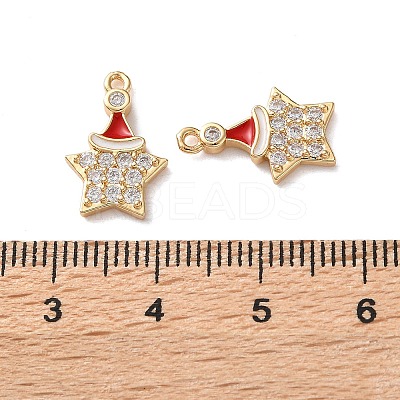 Brass Micro Pave Cubic Zirconia Pendants X1-KK-D420-01G-05-1