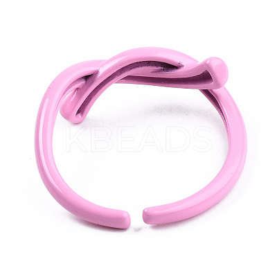 Spray Painted Brass Cuff Rings RJEW-S045-113-NR-1