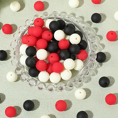 Rubberized Style Imitated Silicone Acrylic Beads MACR-PA0001-06B-05-1