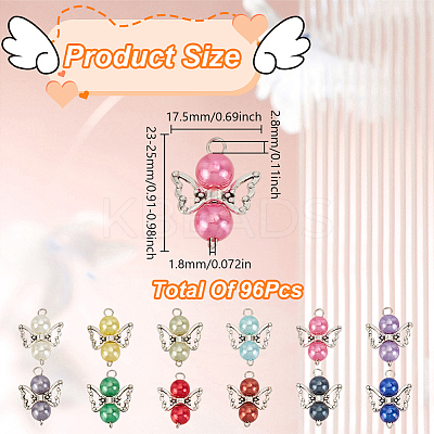 Acrylic & Alloy Connector Charms PALLOY-GO00019-1