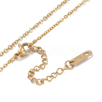 Ion Plating(IP) 304 Stainless Steel Cable Chain Necklaces NJEW-G081-07G-1