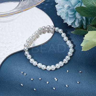 Anti-Tarnish 50Pcs Rhodium Plated 925 Sterling Silver Crimp Beads STER-BBC0001-28-1