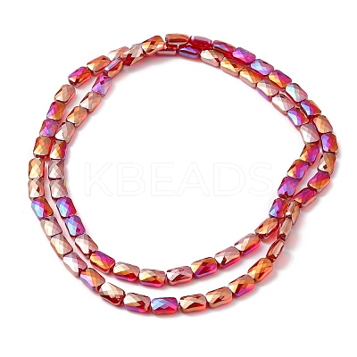 Transparent Electroplate Glass Beads Strands X-EGLA-I017-03-AB01-1