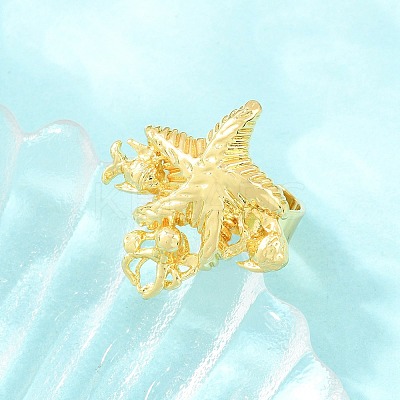Ocean Brass Cuff Open Rings KK-CBA5A76-04G-04-1