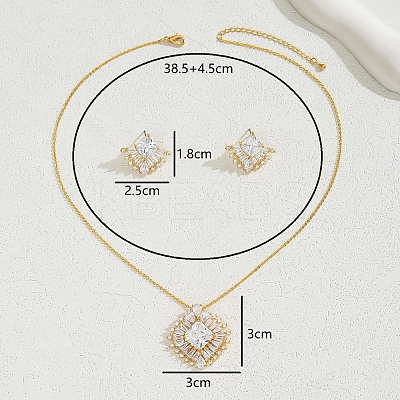 Luxury Micro-Inlaid Zircon Jewelry Set for Wedding Party Banquet. GM3936-1