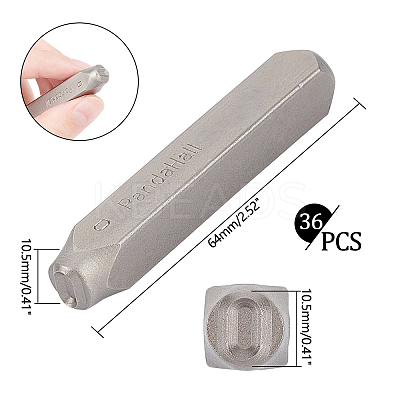 Iron Metal Stamps Set AJEW-PH0002-06-1