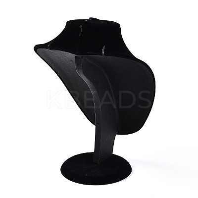 Bust Shaped MDF Covered with Velvet Jewelry Set Display Stands AJEW-U002-01B-1