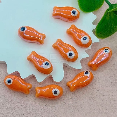 Handmade Porcelain Beads LS-PORC-WH0019-02H-1