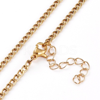 304 Stainless Steel Curb Chains Necklaces NJEW-JN03280-01-1