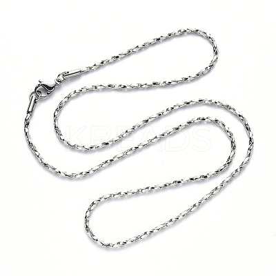 Non-Tarnish 304 Stainless Steel Boston Link Chain Necklace NJEW-S420-006A-P-1